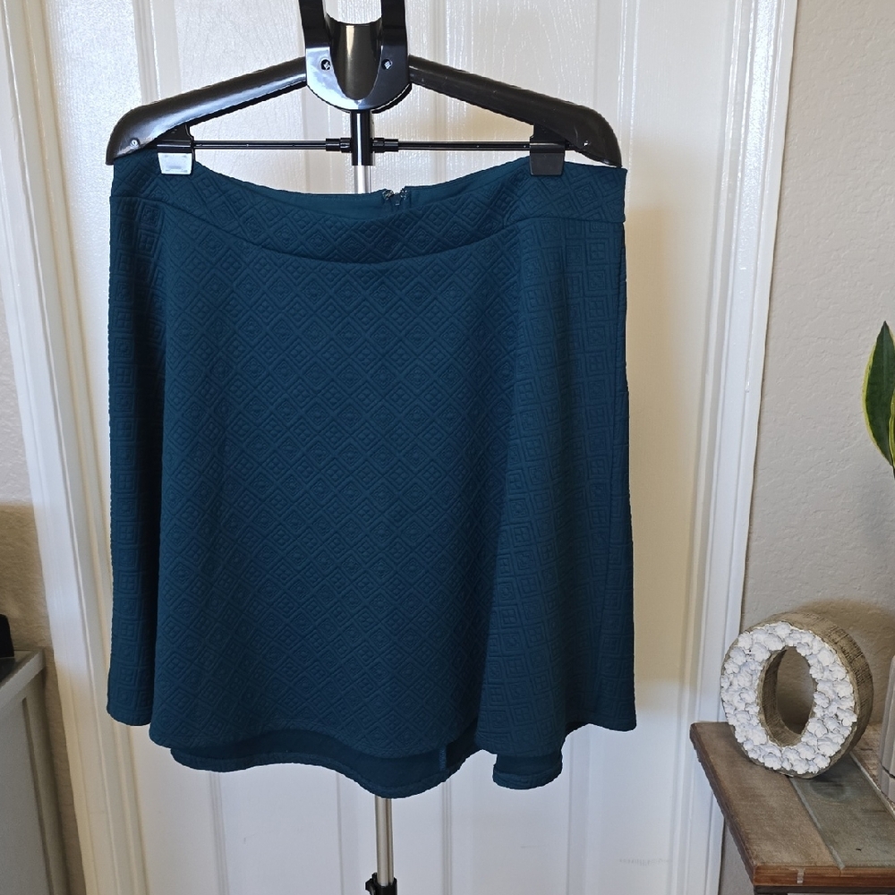 Torrid Teal Textured Midi Skirt